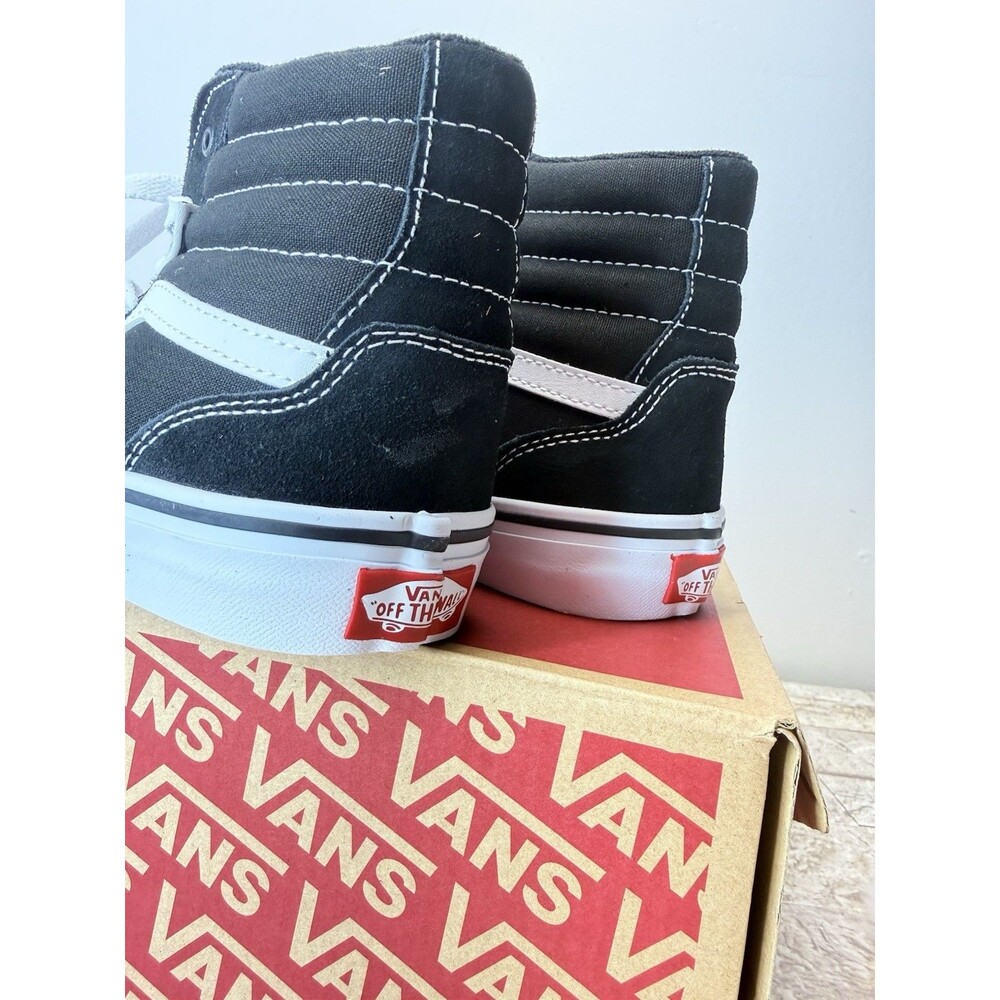 VANS Filmore Hi Teens High Top Suede Shoes Black White Size US 6 - Picture 10 of 11